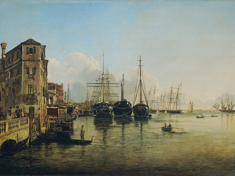 1812-Rudolf von Alt - Veduta della Strada Nuova verso i Giardini Pubblici a Venezia - Österreichische Galerie Belvedere, Vienna